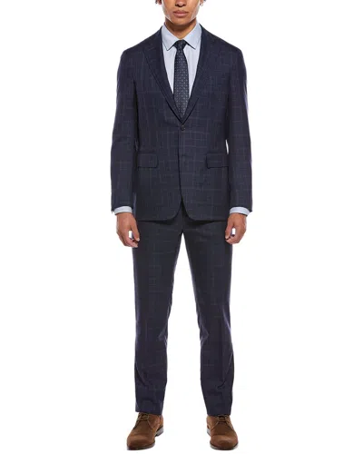Canali 2pc Wool Suit In Blue