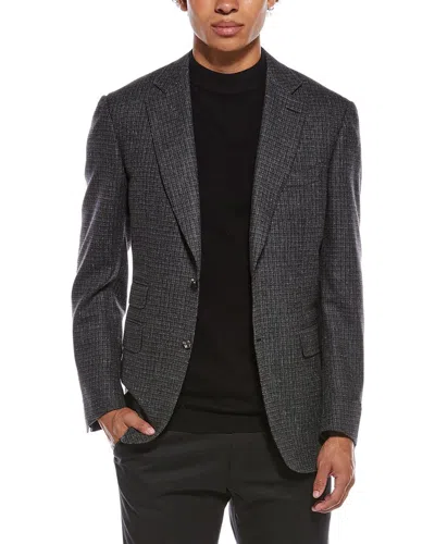 Canali Wool Blazer In Gray
