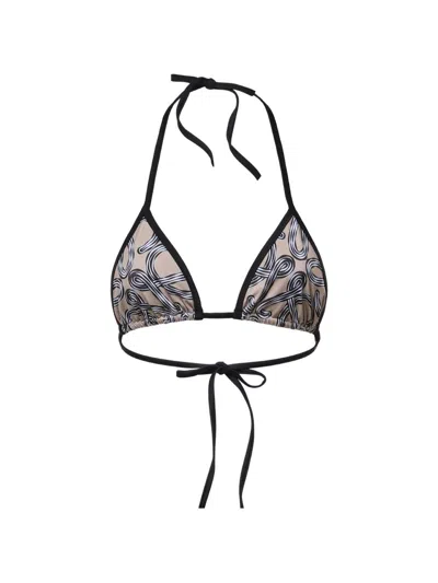 Loewe Technical Jersey Bikini Top In Black
