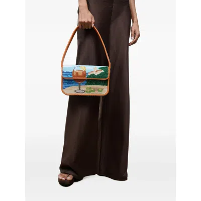 Staud Tommy Beaded Shoulder Bag In Multi