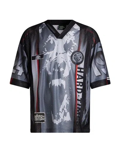Umbro Man T-shirt Black Size Xl Polyester In Black