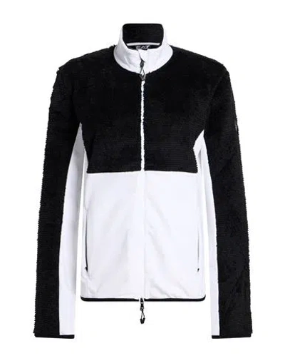Ea7 Woman Sweatshirt White Size Xl Polyester, Elastane In Multi