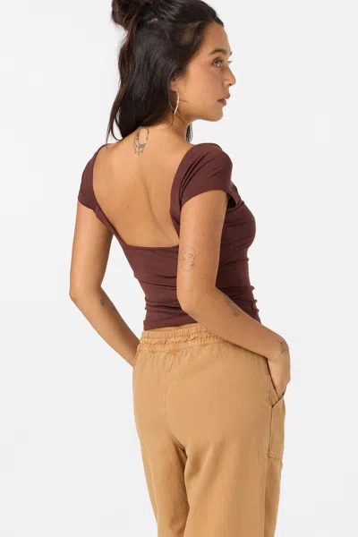 O'neill Alyssa Solid Knit Top In Brown