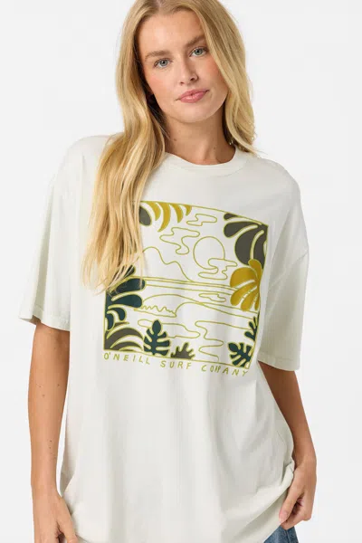 O'neill Og Scape Oversized Graphic Tee In White