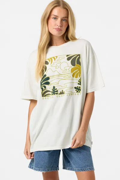 O'neill Og Scape Oversized Graphic Tee In White