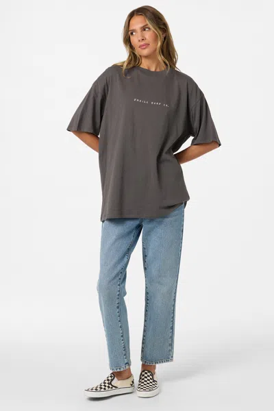 O'neill Linear Scape Graphic Oversized T-shirt In Gray