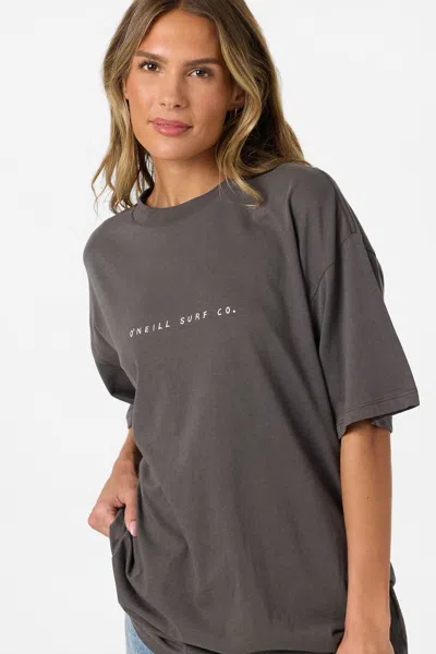O'neill Linear Scape Graphic Oversized T-shirt In Gray