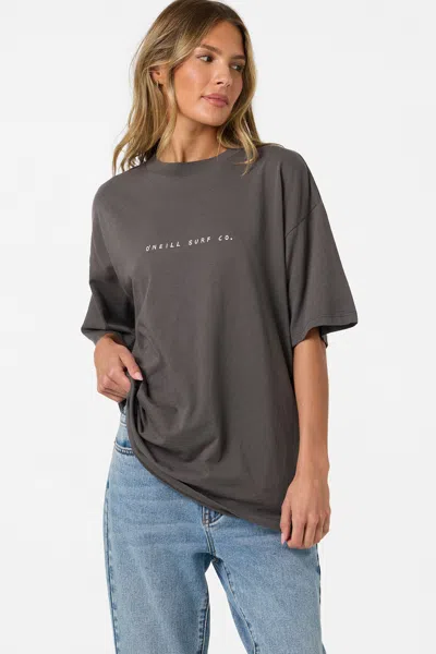 O'neill Linear Scape Graphic Oversized T-shirt In Gray
