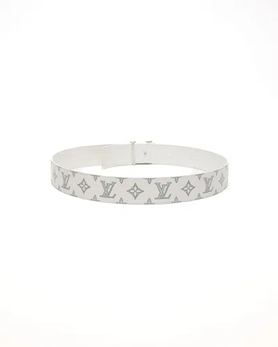 Louis Vuitton Lv Shadow Reversible Belt, Size 85 In White