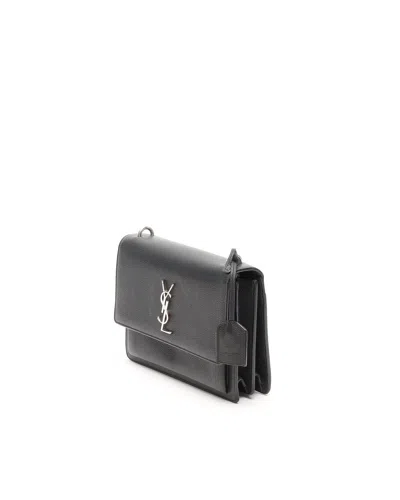 Saint Laurent Medium Sunset Bag In Black