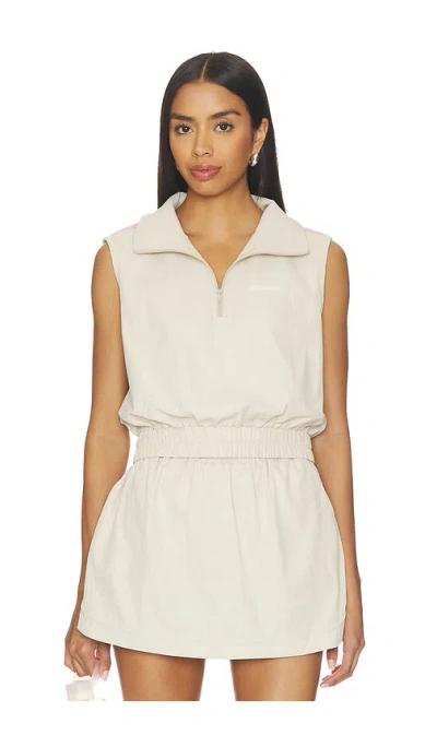 Gold Hinge Active Ease Half Zip In White