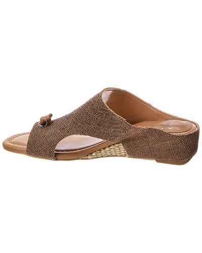 Donald Pliner Toe Loop Wedge Sandal In Brown