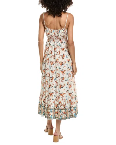Max Studio Double Spaghetti Strap Midi Dress In Multi