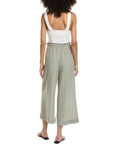 Max Studio Drawstring Cropped Pant In Green
