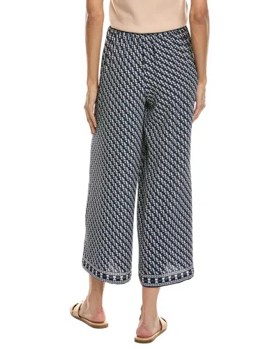 Max Studio Wide Leg Pull-on Crop Pant In Multi