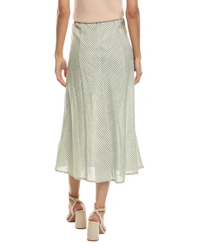 Max Studio Stripe Button Front Maxi Skirt In Green