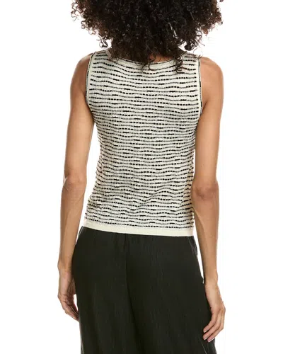 Max Studio Scoop Neck Tank Top In White
