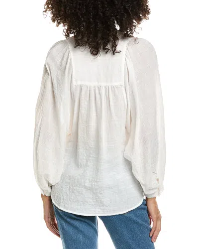 Max Studio Side Tab Button Front-shirt In Red