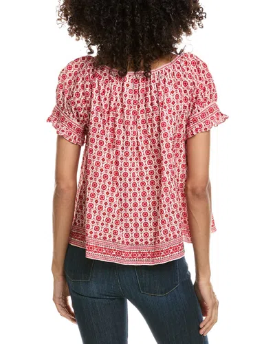 Max Studio Puff Sleeve Blouse In Multi