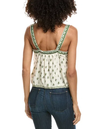 Max Studio Sleeveless Bubble Hem Linen-blend Top In Multi