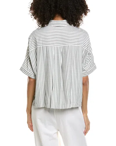 Max Studio Collared Short Sleeve Shirt In Gray