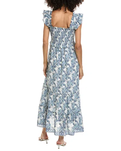 Max Studio Flutter Sleeve Maxi Dress In Blue