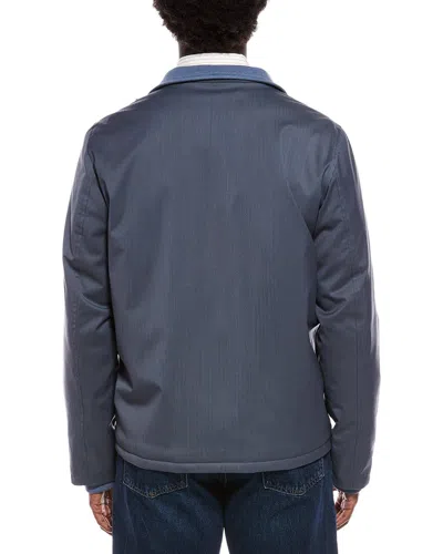 Isaia Wool-blend Solid Jacket In Gray