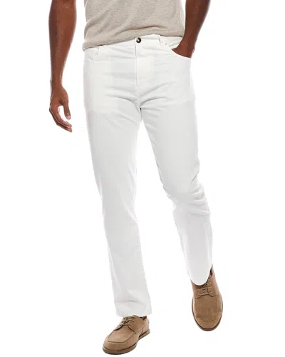 Isaia Belt-loop Tailored Trousers In White