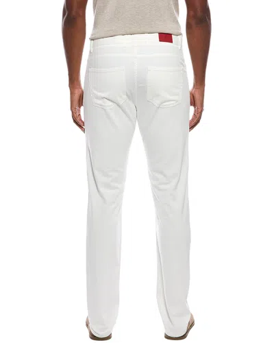 Isaia Belt-loop Tailored Trousers In White