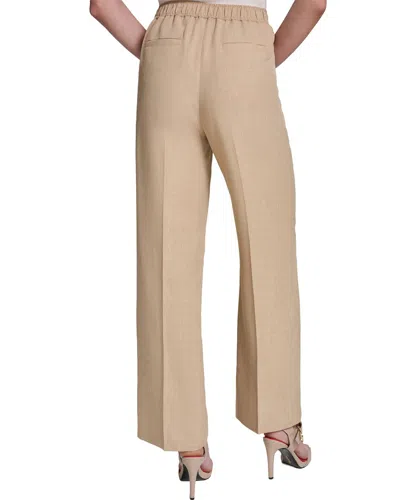 Halston Wide Leg Pull-on Trouser In Brown