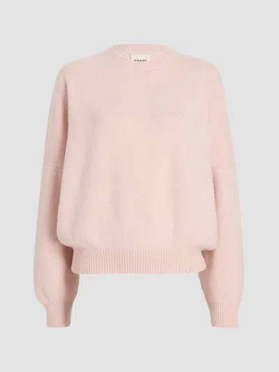 Khaite Womens Dusty Rose Margaux Boxy-fit Cashmere Jumper In Pink