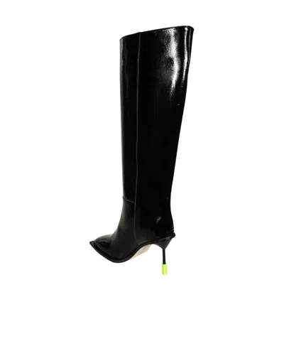 Msgm 110mm Patent Leather Boots In Black