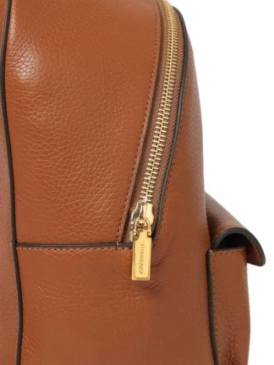 Coccinelle Flap-pocket Zip Backpack In Orange