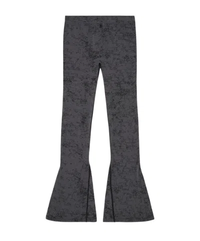 Diesel Fared Printed Leggings In Gray