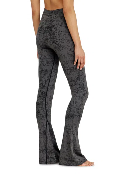 Diesel Fared Printed Leggings In Gray