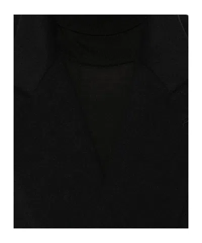 Lardini Double-breasted Coat In Black