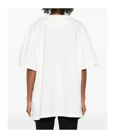 Attico Asymmetric Cotton T-shirt In White
