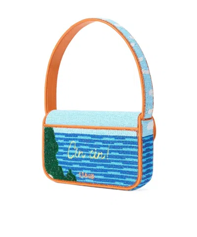 Staud Tommy Beaded Bag Sunset Spritz In Multi