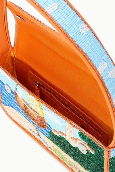Staud Tommy Beaded Bag Sunset Spritz In Multi