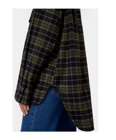 Closed Check-pattern Oversized Shirt In Multi