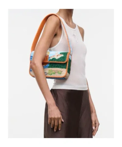 Staud Tommy Beaded Bag Sunset Spritz In Multi
