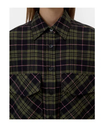 Closed Check-pattern Oversized Shirt In Multi