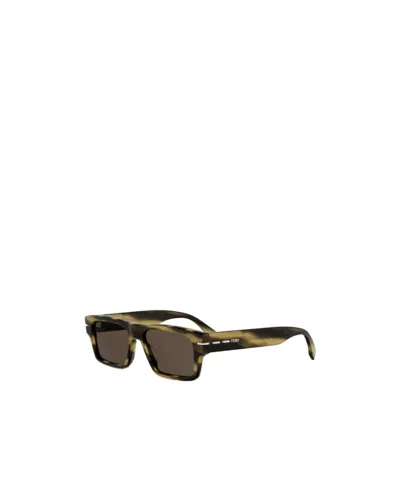 Fendi Selleria 54mm Rectangular Sunglasses In Green