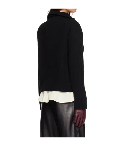 Mackage Black Gladys Knit Half-zip Pullover Sweater In Black