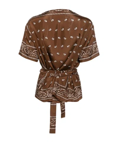 P.a.r.o.s.h Draped Top In Brown