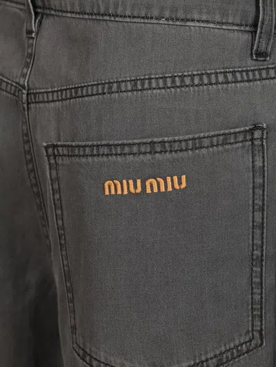 Miu Miu Multi-pocket Jeans In Gray
