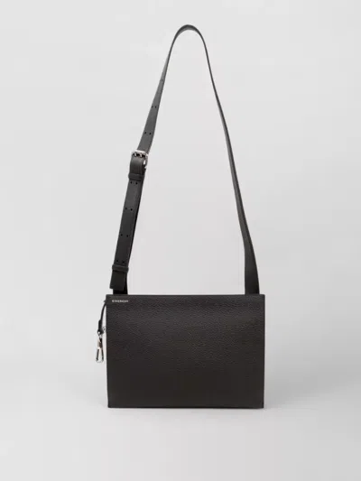 Givenchy Rectangular Shoulder Bag Textured Surface Strap In Black