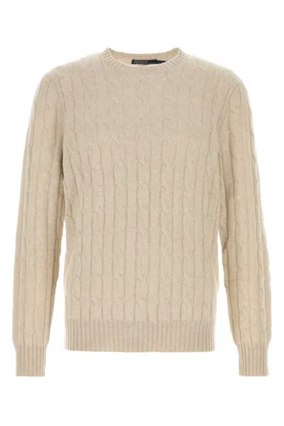 Polo Ralph Lauren Ls Cable Cn-long Sleeve-pullover In Beige