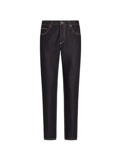Dolce & Gabbana Regular Stretch Jeans In Blue