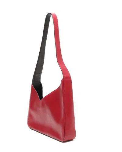 Prada Leather Shoulder Bag In Red